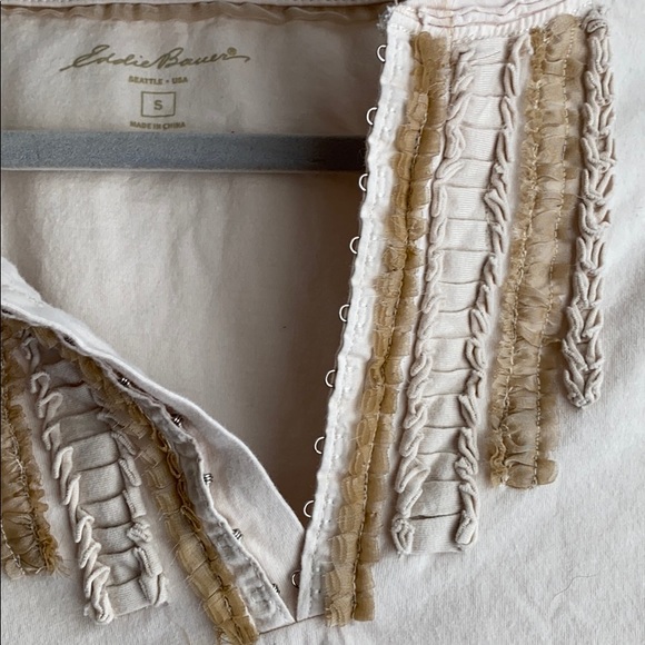 Ivory/Cream Long Sleeve Eddie Bauer Shirt - Picture 5 of 6